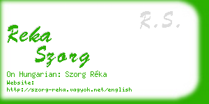 reka szorg business card