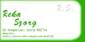 reka szorg business card